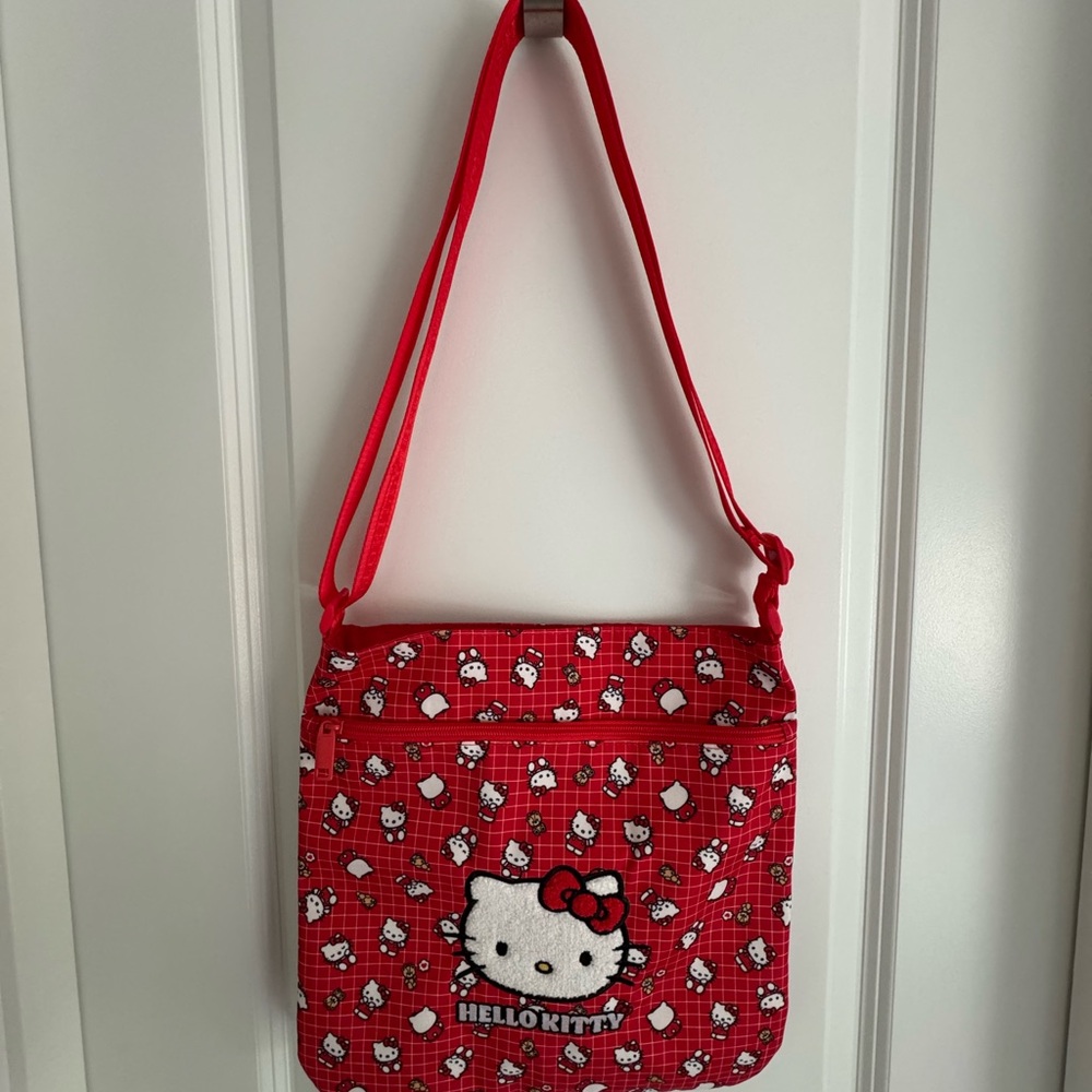 Hello Kitty Red Crossbody Bag with Iconic Emblem